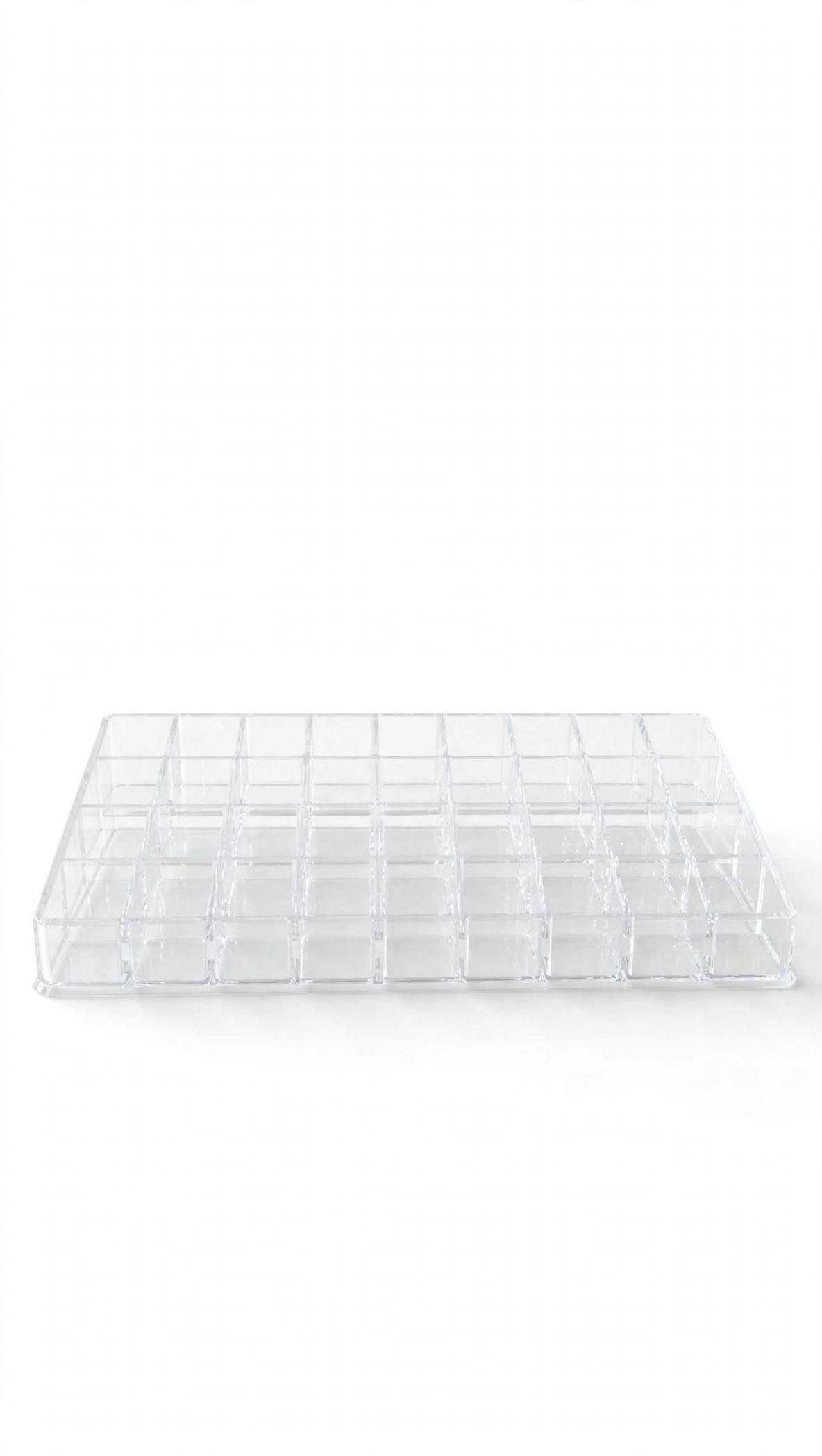 36 slots clear acrylic lipstick organizer front view