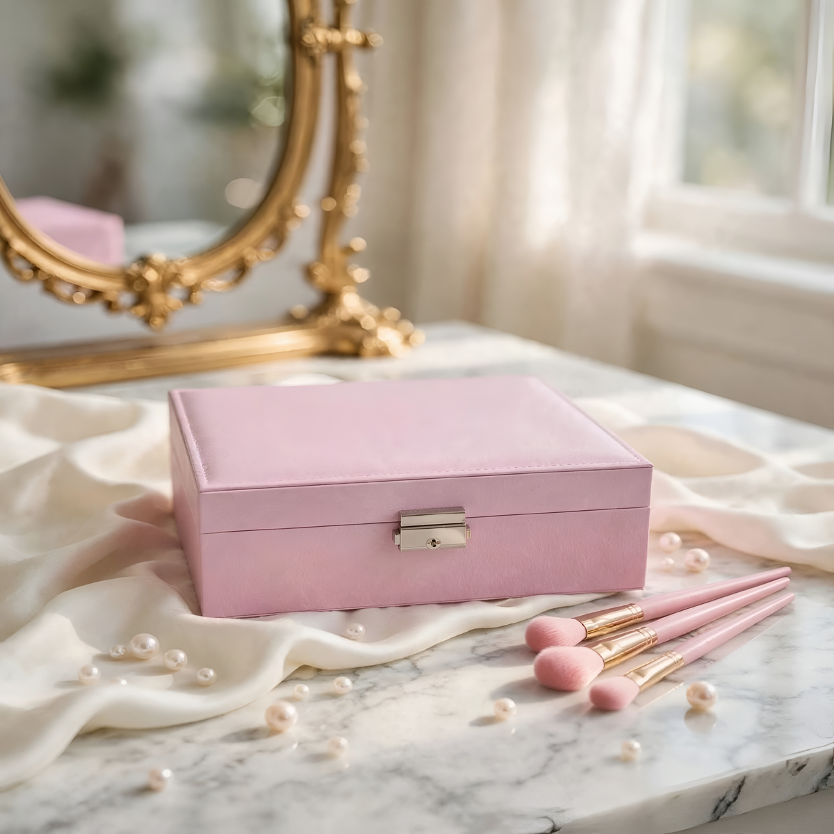 ZORANI | The Blush Étoile Jewelry Box - Velvet Luxe Organizer